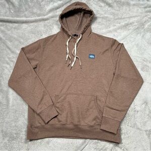 Tripine Hoodie Sweatshirt Mens L Brown Fleece Casual Hooded Pullover Cotton Logo